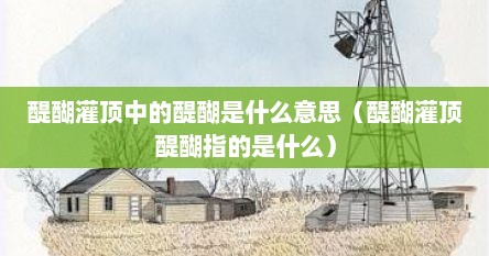 醍醐灌顶中的醍醐是什么意思（醍醐灌顶醍醐指的是什么）