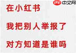 小红书举报别人别人能看到我举报吗
