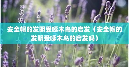 安全帽的发明受啄木鸟的启发（安全帽的发明受啄木鸟的启发吗）