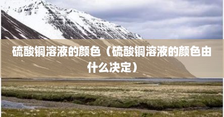 硫酸铜溶液的颜色（硫酸铜溶液的颜色由什么决定）