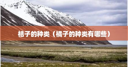 桔子的种类（橘子的种类有哪些）