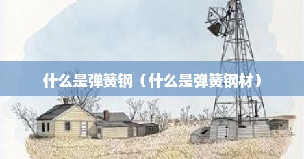 什么是弹簧钢（什么是弹簧钢材）