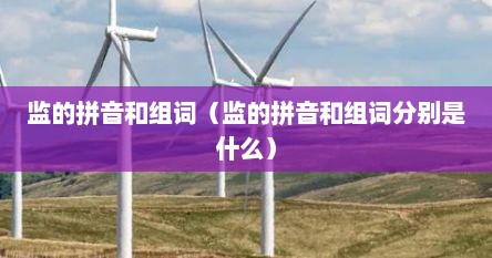 监的拼音和组词（监的拼音和组词分别是什么）