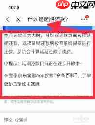 京东金融如何申请延期还款