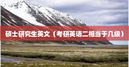 硕士研究生英文（考研英语二相当于几级）
