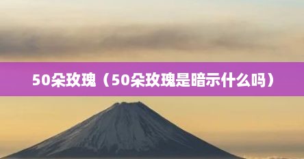 50朵玫瑰（50朵玫瑰是暗示什么吗）