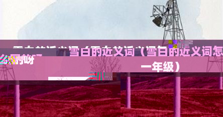 雪白的近义词（雪白的近义词怎么写的呀一年级）