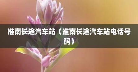 淮南长途汽车站（淮南长途汽车站电话号码）