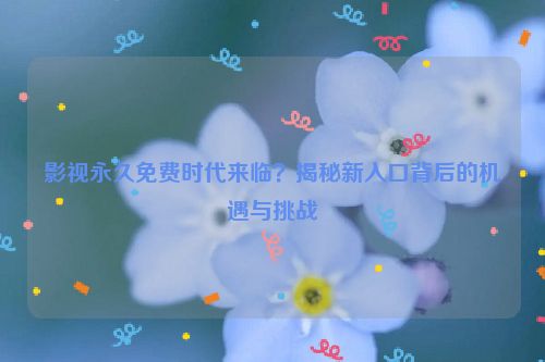 影视永久免费时代来临？揭秘新入口背后的机遇与挑战