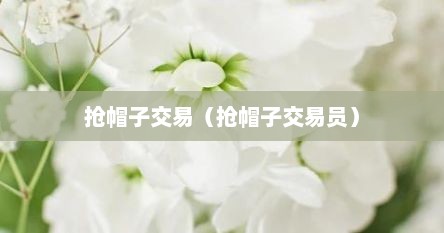 抢帽子交易(抢帽子交易员)