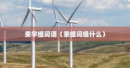 乘字组词语（乘组词组什么）