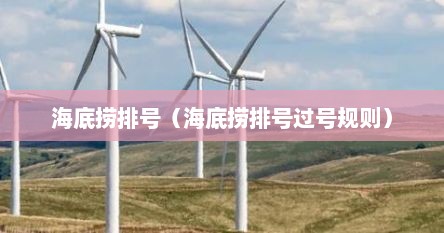 海底捞排号（海底捞排号过号规则）