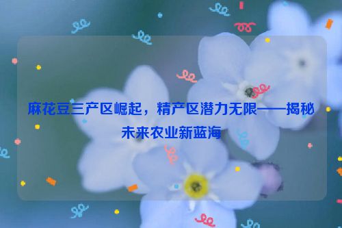 麻花豆三产区崛起，精产区潜力无限——揭秘未来农业新蓝海