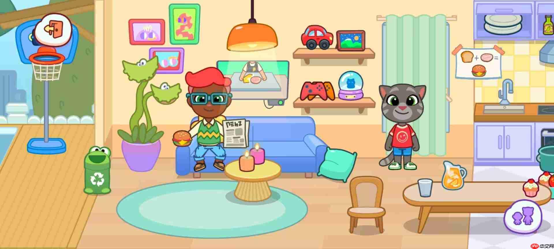 《汤姆猫小镇》家园场景玩法