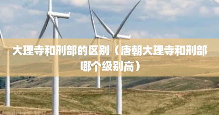大理寺和刑部的区别（唐朝大理寺和刑部哪个级别高）