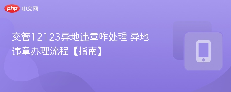 交管12123异地违章咋处理 异地违章办理流程【指南】 - 乐哥常识网