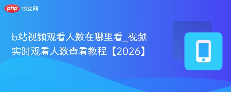b站视频观看人数在哪里看_视频实时观看人数查看教程【2026】 - 乐哥常识网