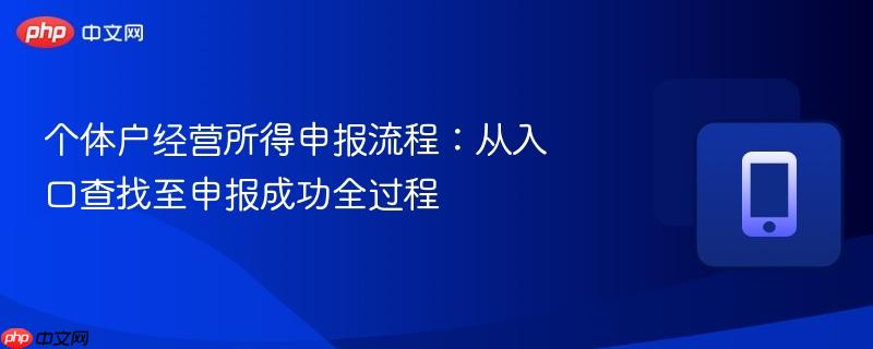 个体户经营所得申报流程：从入口查找至申报成功全过程