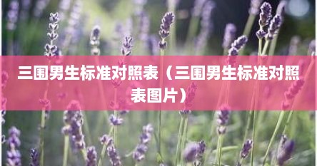 三围男生标准对照表（三围男生标准对照表图片）
