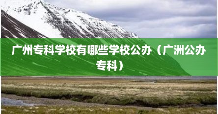 广州专科学校有哪些学校公办（广洲公办专科）