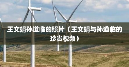 王文娟孙道临的照片（王文娟与孙道临的珍贵视频）