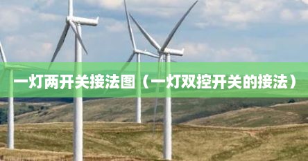一灯两开关接法图（一灯双控开关的接法）