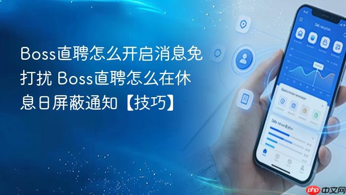 boss直聘怎么开启消息免打扰 boss直聘怎么在休息日屏蔽通知【技巧】