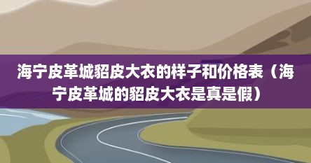 海宁皮革城貂皮大衣的样子和价格表（海宁皮革城的貂皮大衣是真是假）