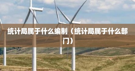 统计局属于什么编制（统计局属于什么部门）