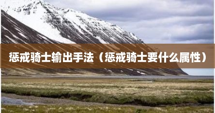 惩戒骑士输出手法（惩戒骑士要什么属性）
