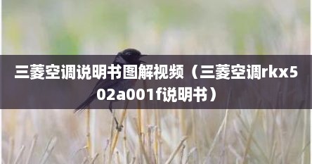三菱空调说明书图解视频（三菱空调rkx502a001f说明书）