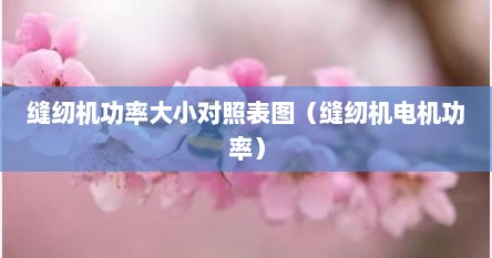 缝纫机功率大小对照表图（缝纫机电机功率）