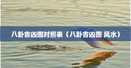 八卦吉凶图对照表（八卦吉凶图 风水）
