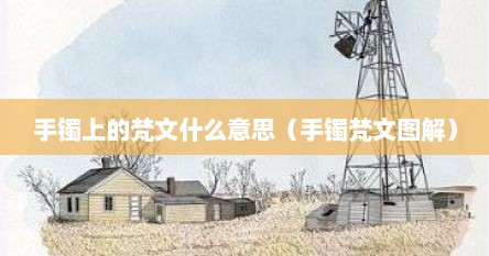 手镯上的梵文什么意思（手镯梵文图解）