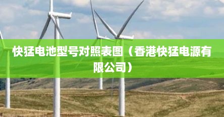 快猛电池型号对照表图（香港快猛电源有限公司）