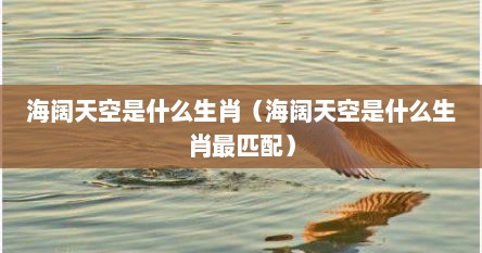 海阔天空是什么生肖（海阔天空是什么生肖最匹配）