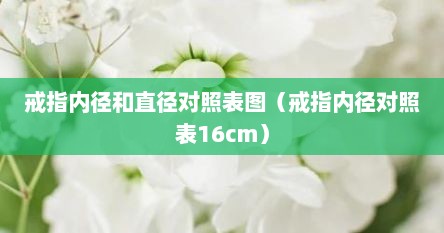 戒指内径和直径对照表图（戒指内径对照表16cm）