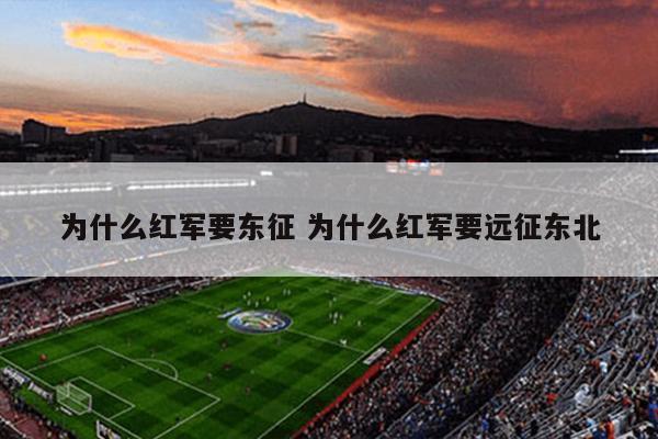 为什么红军要东征 为什么红军要远征东北