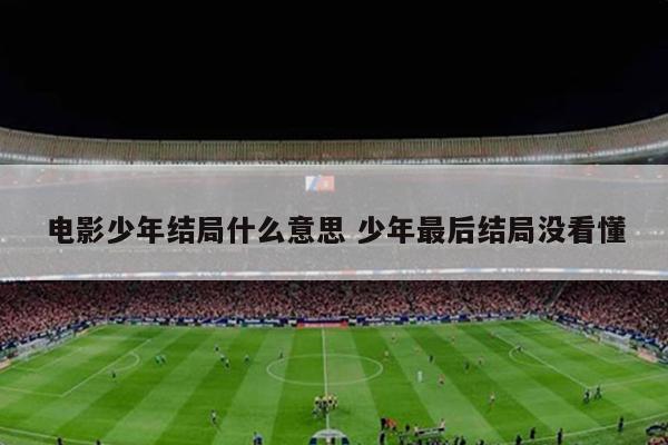 电影少年结局什么意思 少年最后结局没看懂