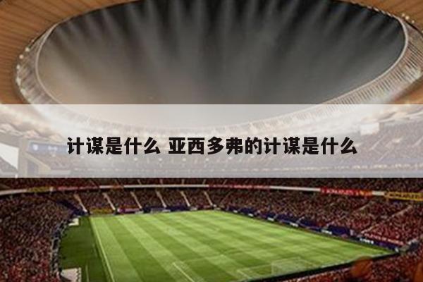 计谋是什么 亚西多弗的计谋是什么