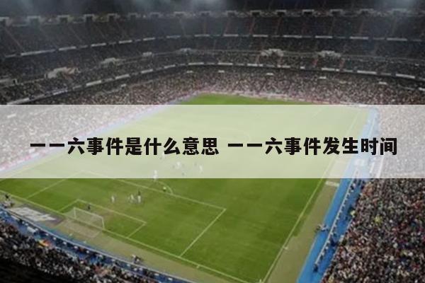 一一六事件是什么意思 一一六事件发生时间