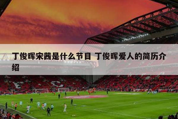 丁俊晖宋茜是什么节目 丁俊晖爱人的简历介绍