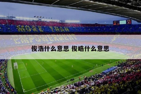 俊浩什么意思 俊皓什么意思