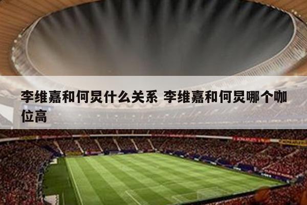 李维嘉和何炅什么关系 李维嘉和何炅哪个咖位高