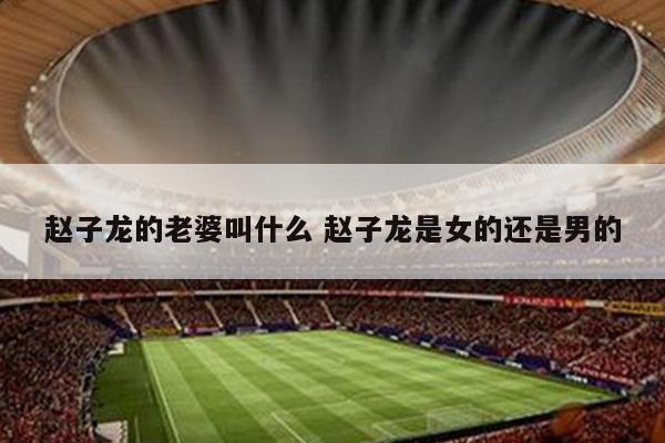 赵子龙的老婆叫什么 赵子龙是女的还是男的