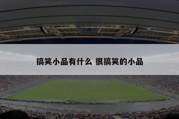 搞笑小品有什么 很搞笑的小品