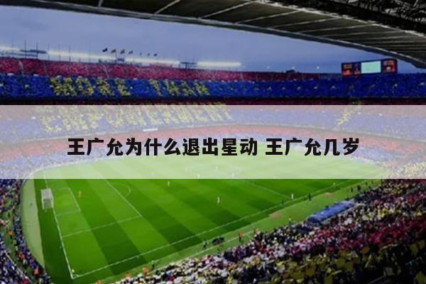 王广允为什么退出星动 王广允几岁
