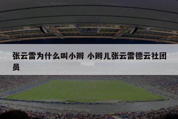 张云雷为什么叫小辫 小辫儿张云雷德云社团员