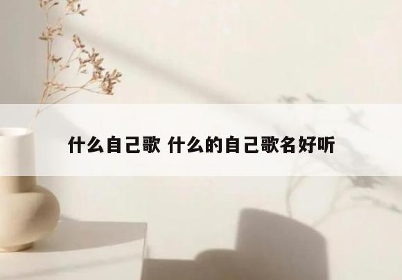 什么自己歌 什么的自己歌名好听