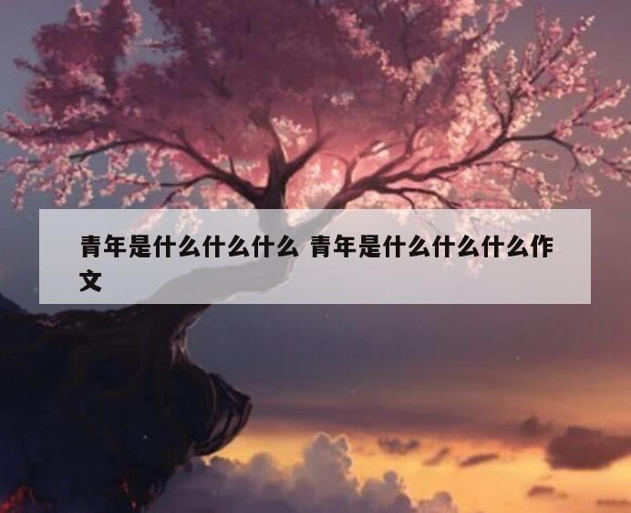 青年是什么什么什么 青年是什么什么什么作文